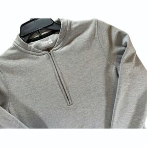 Oofos OOmg Womens‎ Medium Gray Quarter Zip Pullover Long Sleeve Athletic Top